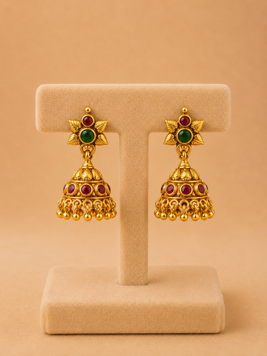 JUMKI 92.5 SILVER GOLD POLISHED (51235) - AURA925.COM