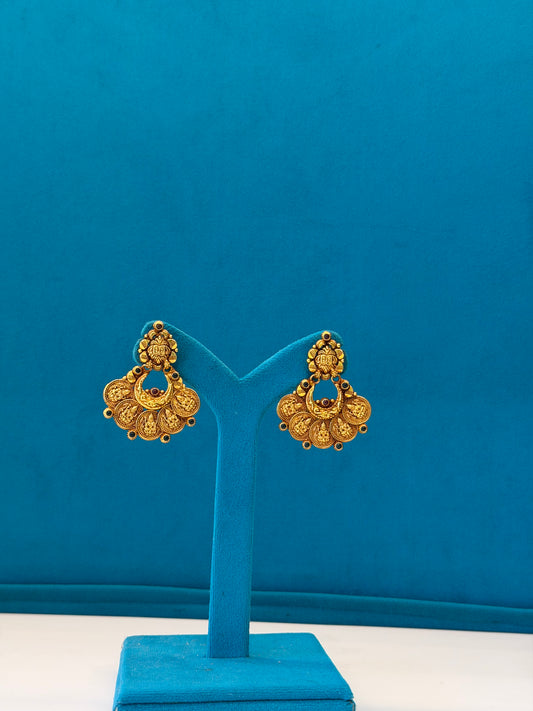 Silver Gold-Polished Jhumki Earrings – Festive