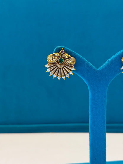 EARINGS/TOPS 92.5 SILVER GOLD POLISHED (1041)