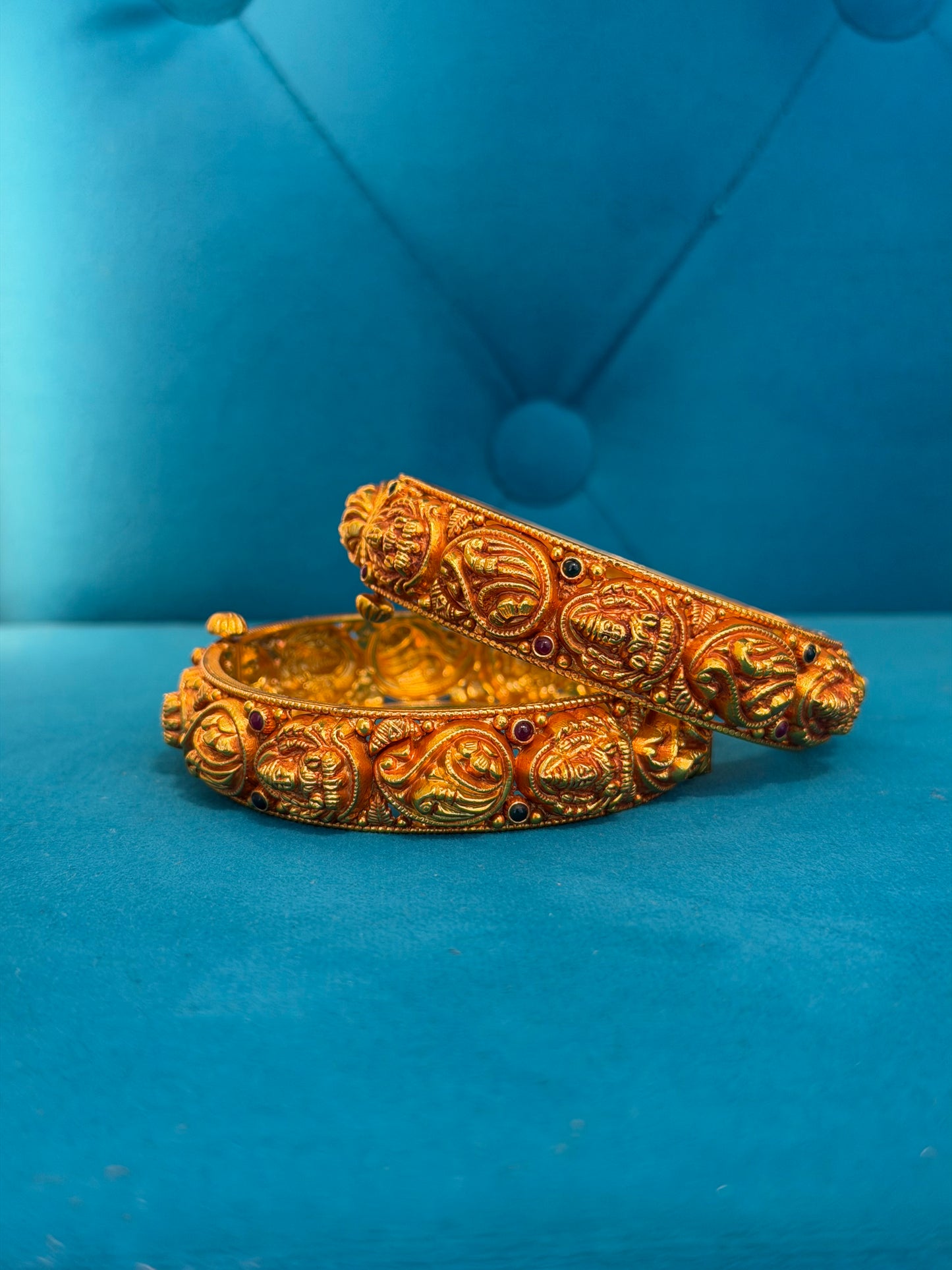 BANGLE 92.5 SILVER GOLD POLISHED (2665)