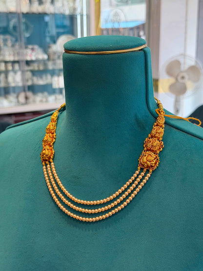 Beads Chain in 92.5 Silver Gold Polished (6735)