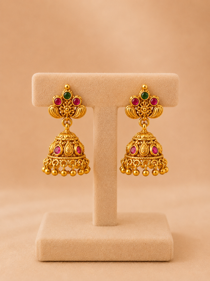 JUMKI 92.5 SILVER GOLD POLISHED BIG SIZE (51243)