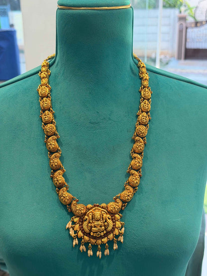 Long Necklace in 92.5 Silver Gold Polish (7126)