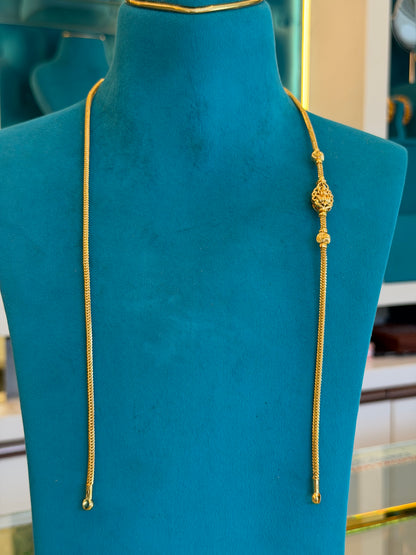 MOP MANGALYA / MANGALSUTAR CHAIN 92.5 SILVER GOLD POLISHED (4568)