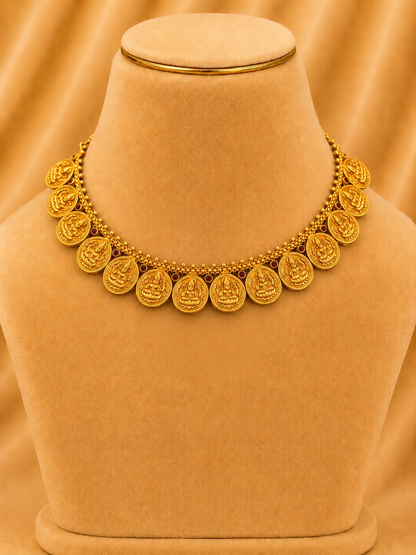 Short Necklace in 92.5 Silver Gold Polish (9823)
