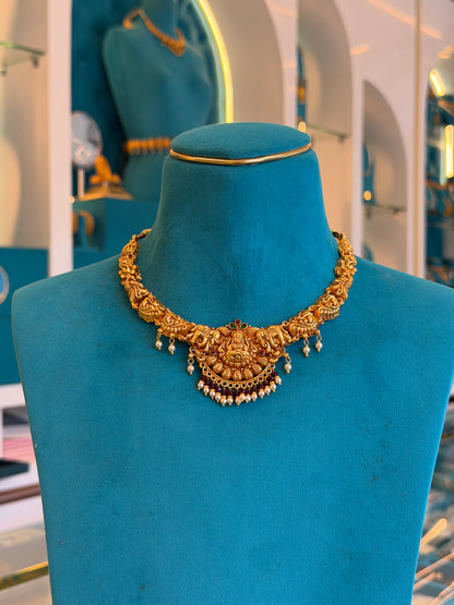 Short Necklace in 92.5 Silver Gold Polish (9817)
