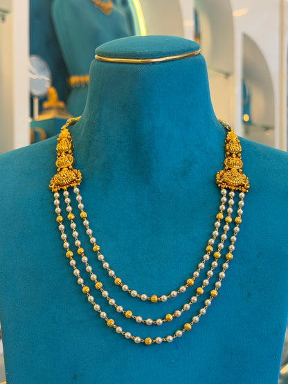 Beads Chain Fancy in 92.5 Silver Gold Polished(6773)