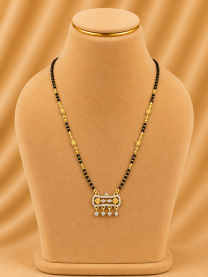 MANGALYA / MANGALSUTAR FANCY CHAIN 92.5 SILVER GOLD POLISHED (4586)