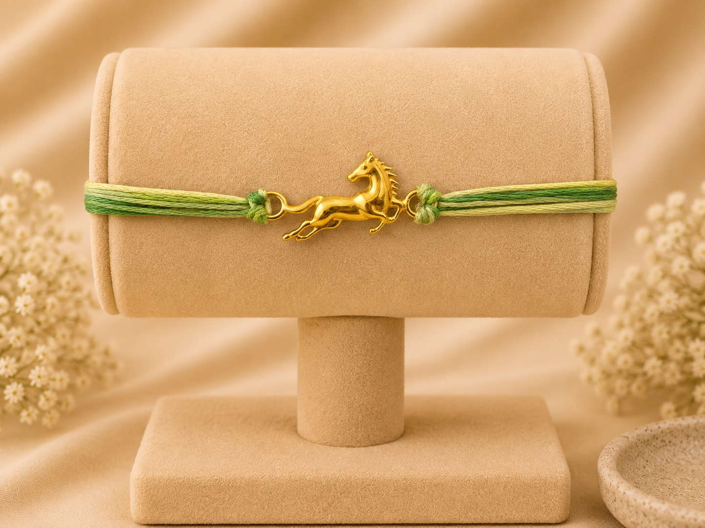 925 Silver Gold Polished Rakhi – Premium Traditional Rakhi for Brother (84)