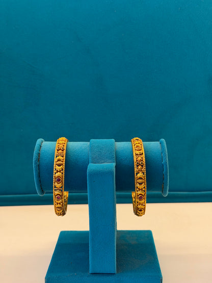 BANGLE 92.5 SILVER GOLD POLISHED (2667)