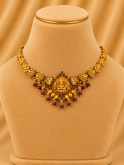 Short Necklace in 92.5 Silver Gold Polish (9813)