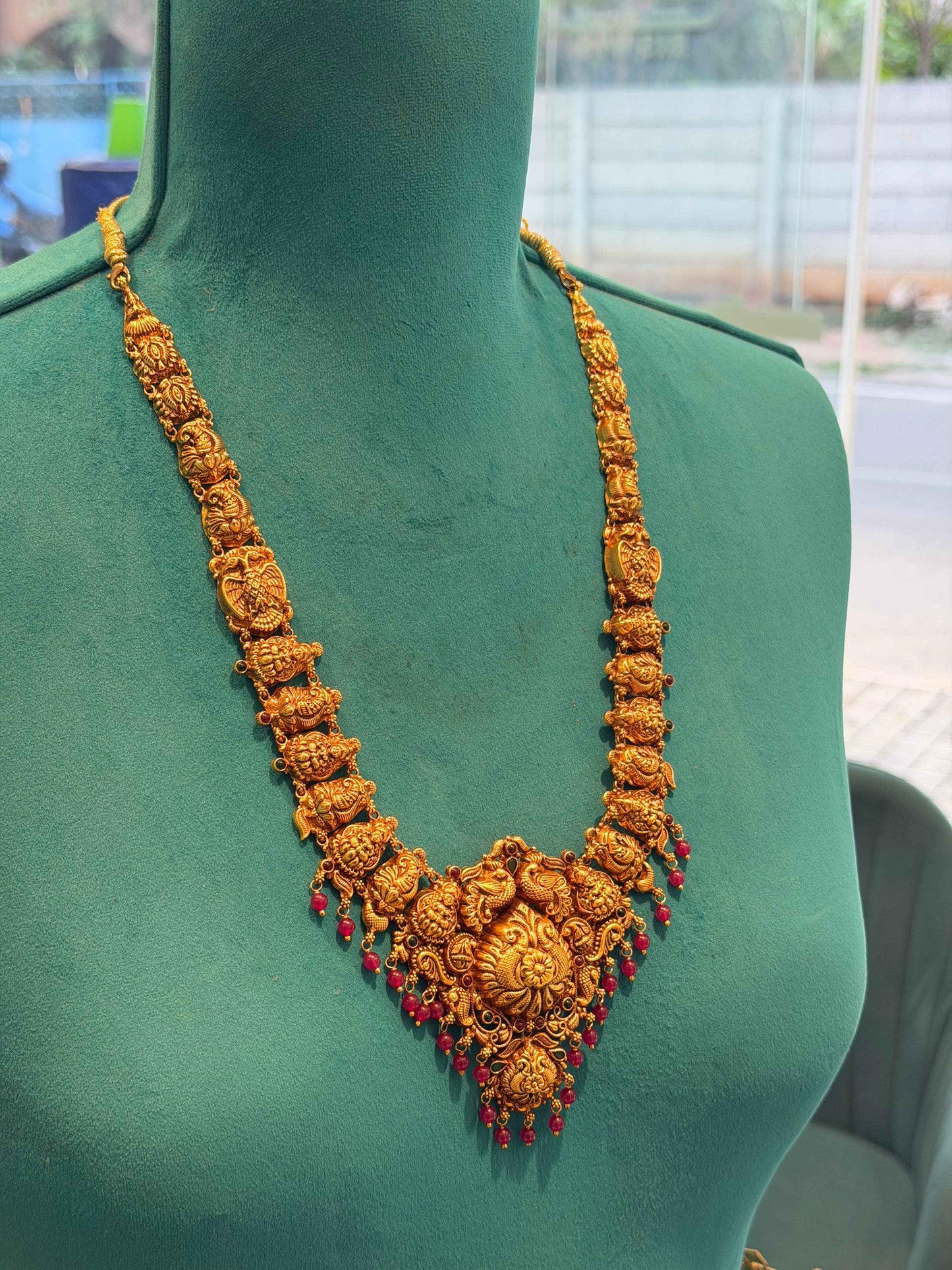 Long Necklace in 92.5 Silver Gold Polish (7124)