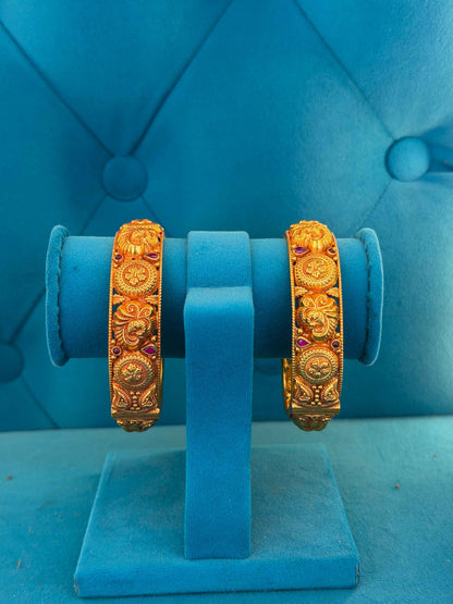 BANGLE 92.5 SILVER GOLD POLISHED (2666)