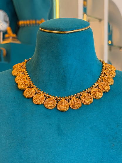 Short Necklace in 92.5 Silver Gold Polish (9823)