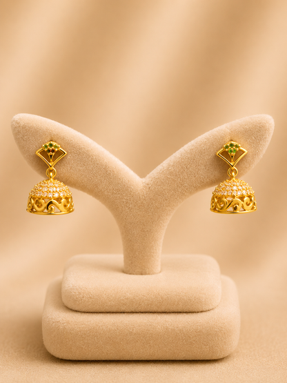 EARINGS/TOPS 92.5 SILVER GOLD POLISHED (1029)