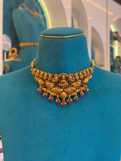 Short Choker in 92.5 Silver Gold Polish (9848)