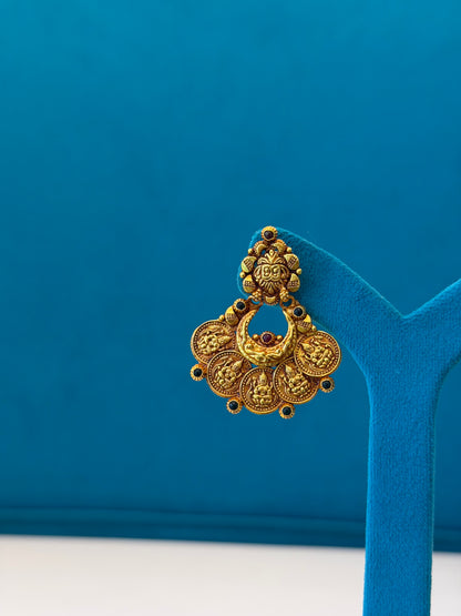 Silver Gold-Polished Jhumki Earrings – Festive