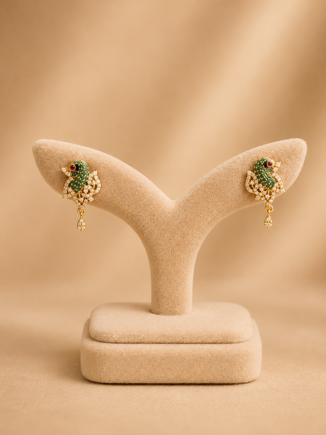 EARINGS/TOPS 92.5 SILVER GOLD POLISHED (1018)