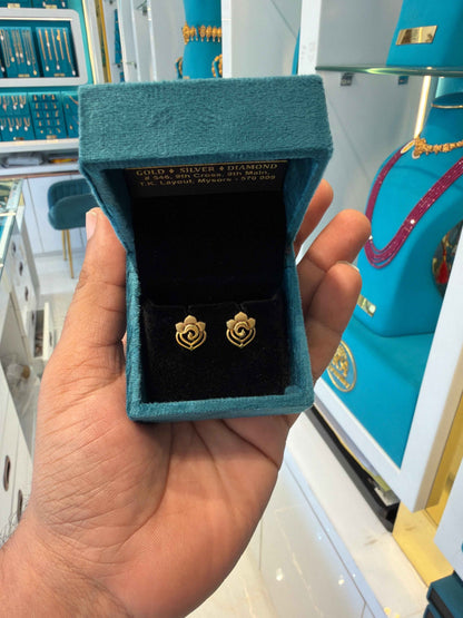 EARINGS/TOPS 92.5 SILVER GOLD POLISHED (1021)