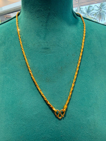 MANGALYA / MANGALSUTAR CHAIN 92.5 SILVER GOLD POLISHED (4561)