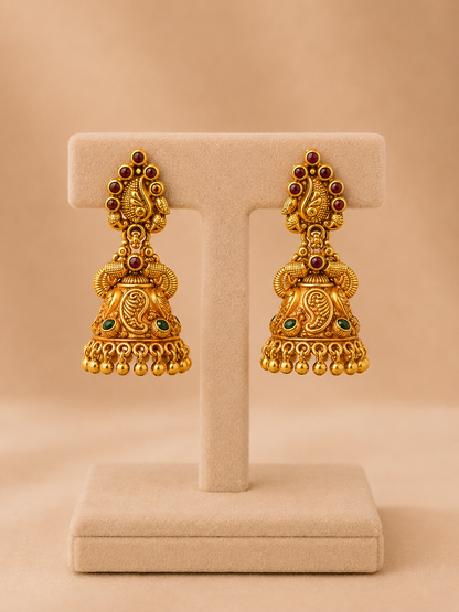 JUMKI 92.5 SILVER GOLD POLISHED (51239) - AURA925.COM