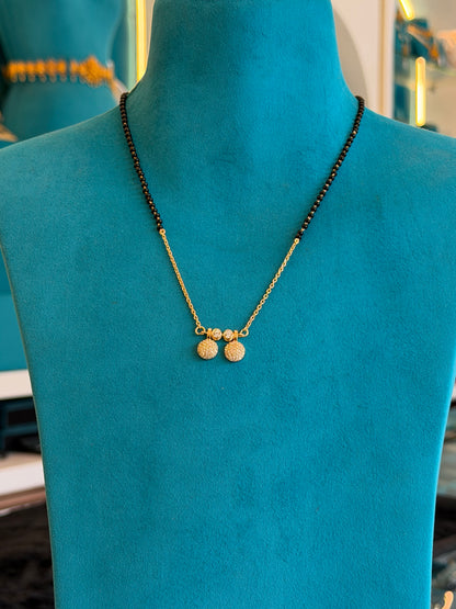 MANGALYA / MANGALSUTAR FANCY CHAIN 92.5 SILVER GOLD POLISHED (4590)
