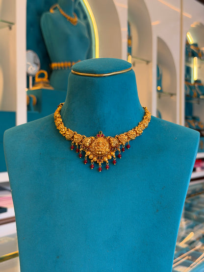 Short Necklace in 92.5 Silver Gold Polish (9813)
