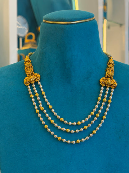 Beads Chain Fancy in 92.5 Silver Gold Polished(6774)