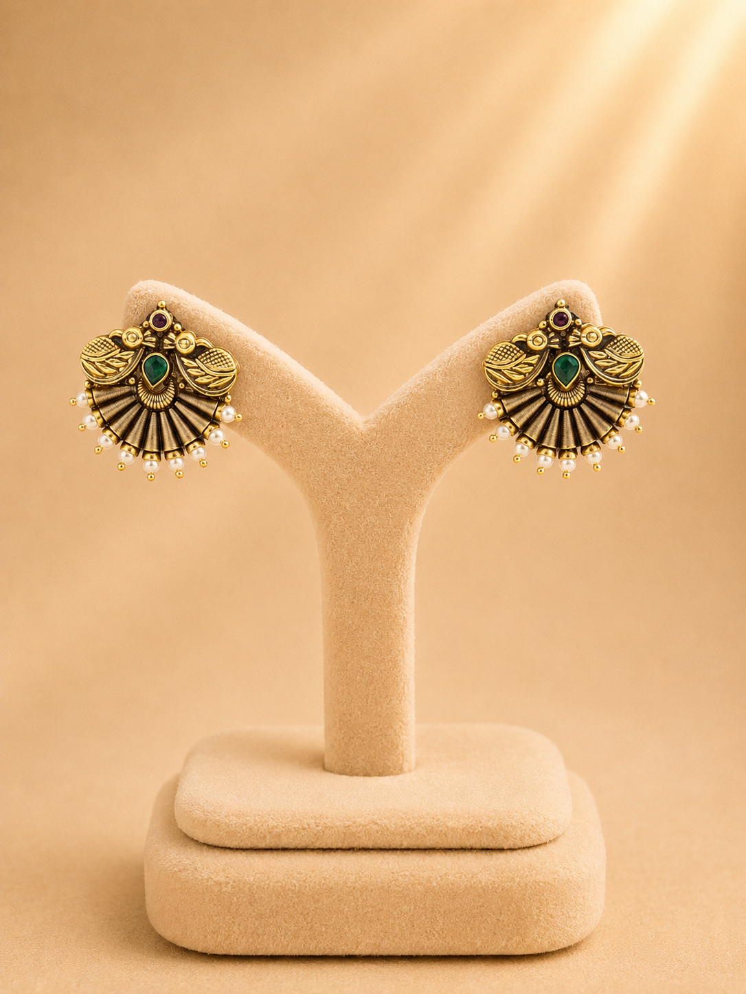 EARINGS/TOPS 92.5 SILVER GOLD POLISHED (1041)