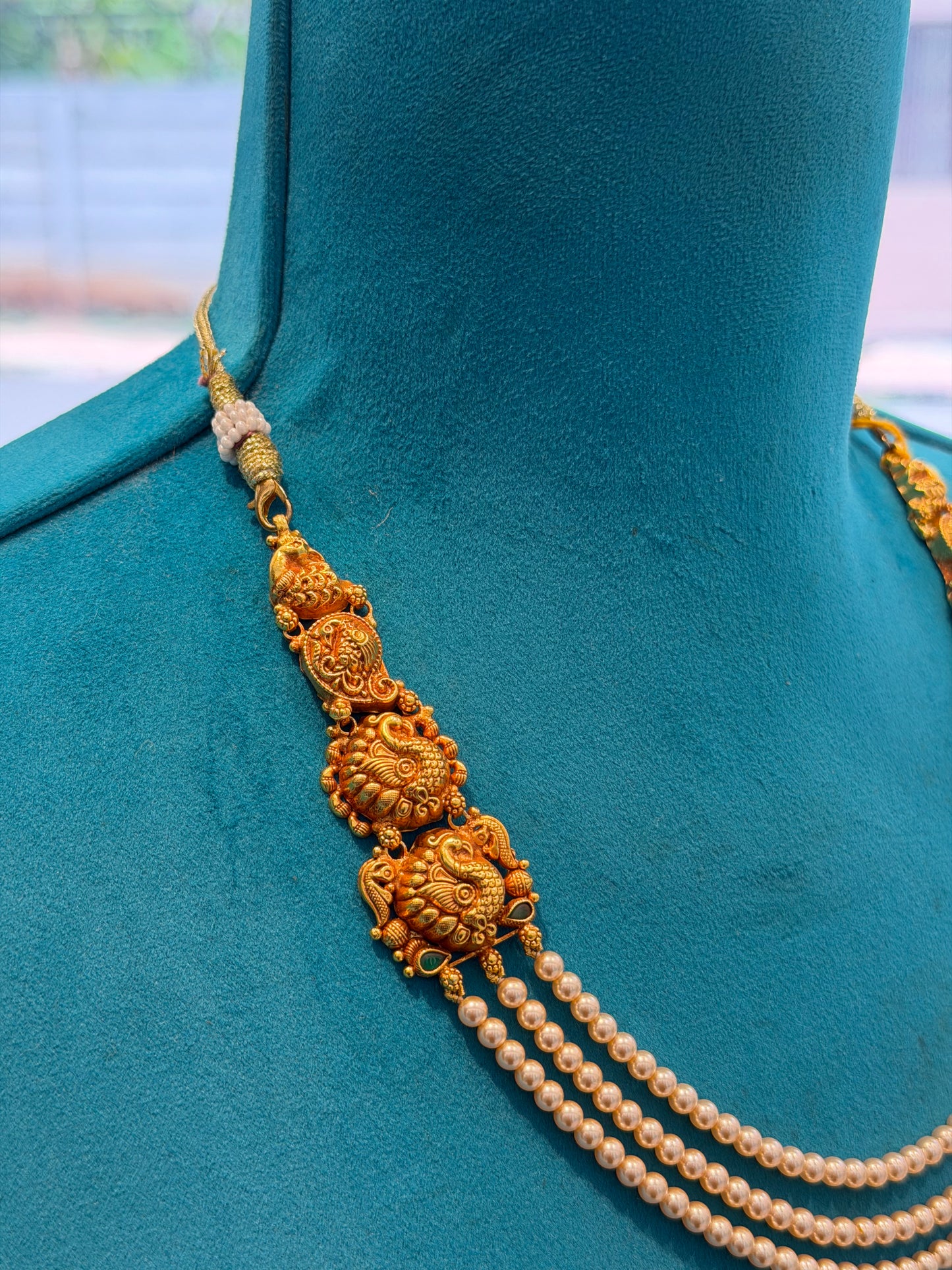 Beads Chain in 92.5 Silver Gold Polished (6732)