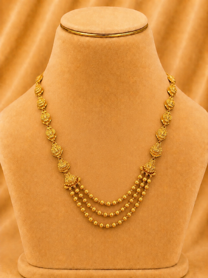 Beads Chain Fancy in 92.5 Silver Gold Polished(6780)