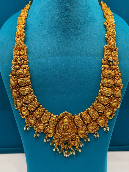Long Necklace in 92.5 Silver Gold Polish (7129)