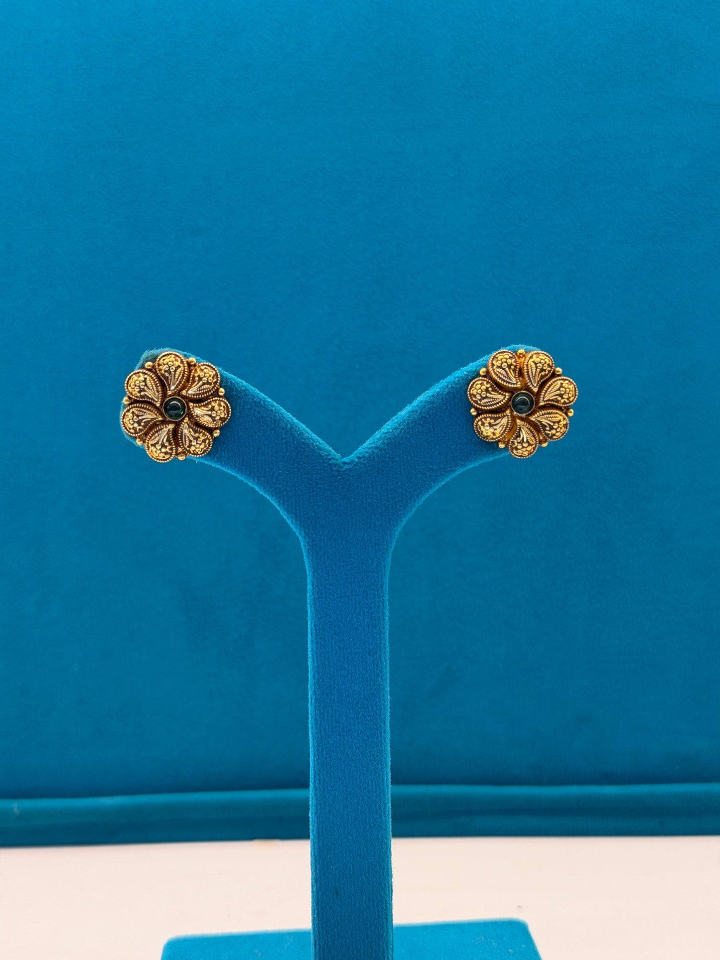 EARINGS/TOPS 92.5 SILVER GOLD POLISHED (1043)