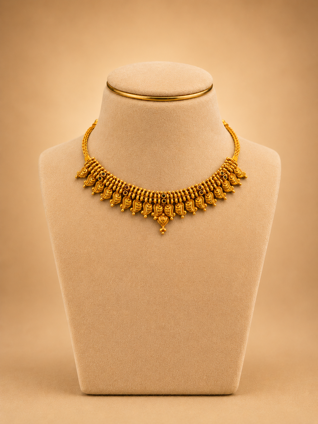 Short Necklace 92.5 Silver Gold Polish (97783)