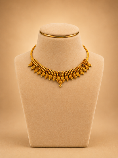 Short Necklace 92.5 Silver Gold Polish (97783)
