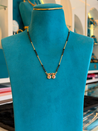 MANGALYA / MANGALSUTAR FANCY CHAIN 92.5 SILVER GOLD POLISHED (4589)