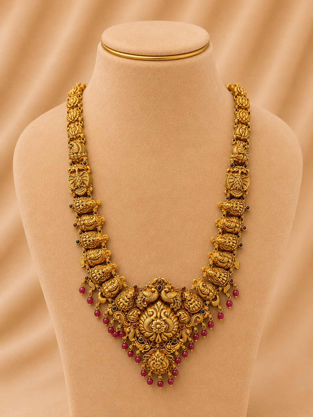 Long Necklace in 92.5 Silver Gold Polish (7124)