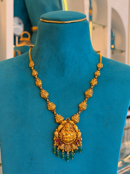 Short Necklace in 92.5 Silver Gold Polish (9825)