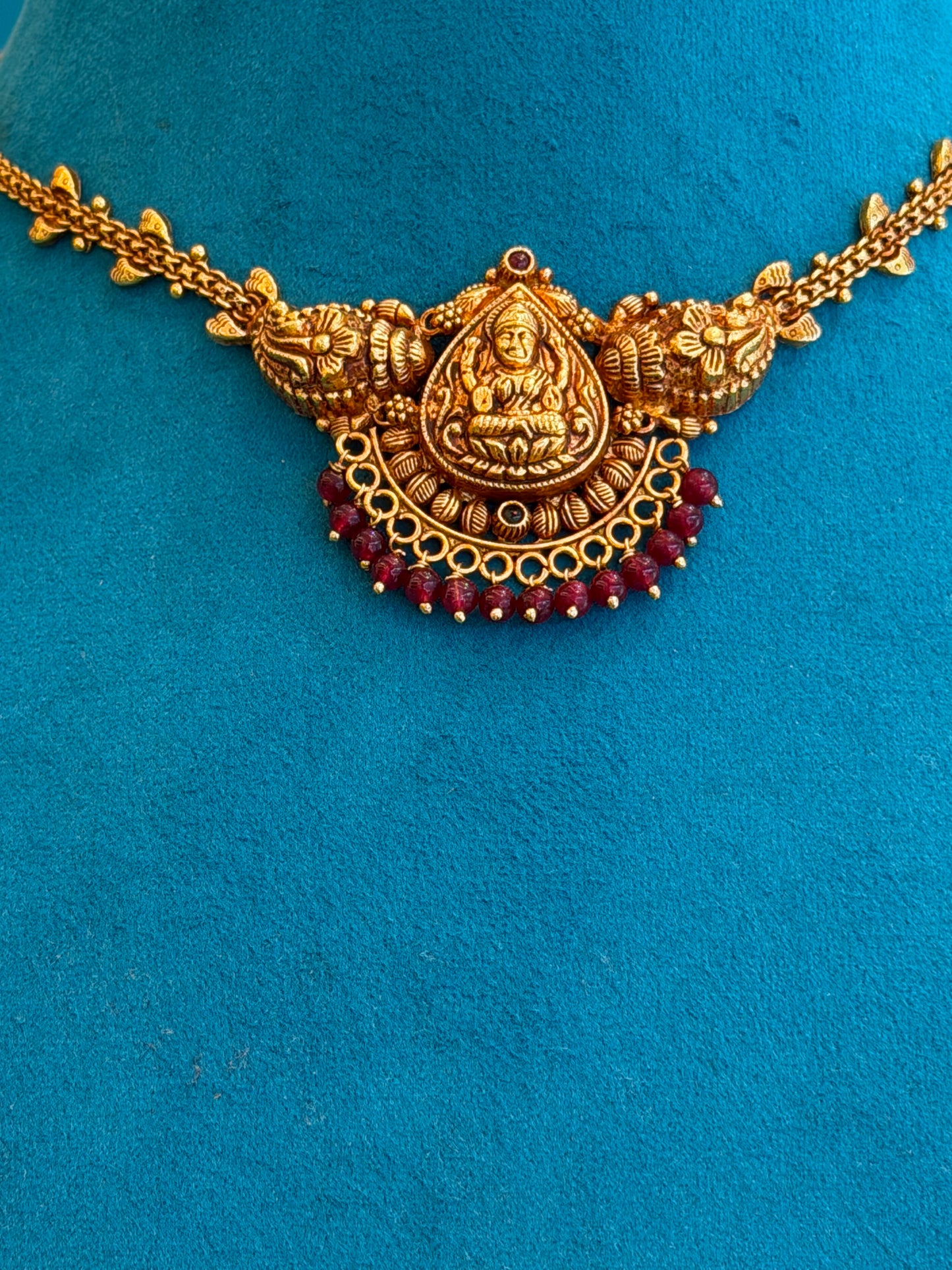 Short Necklace 92.5 Silver Gold Polish (9785)