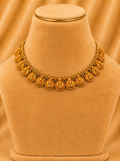 Short Necklace in 92.5 Silver Gold Polish (9845)