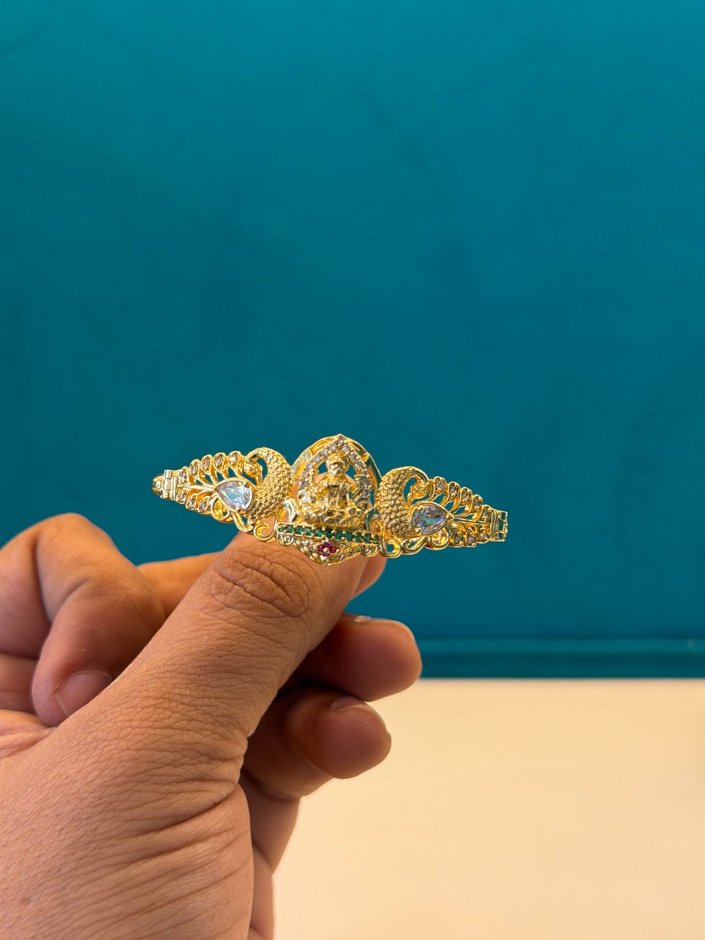 BANGLE 92.5 SILVER GOLD POLISHED (2670)