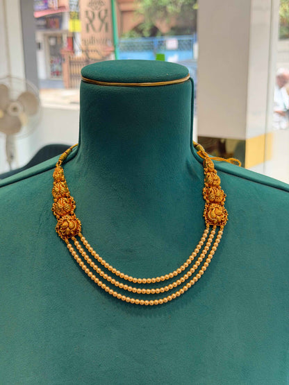 Beads Chain in 92.5 Silver Gold Polished (6735)