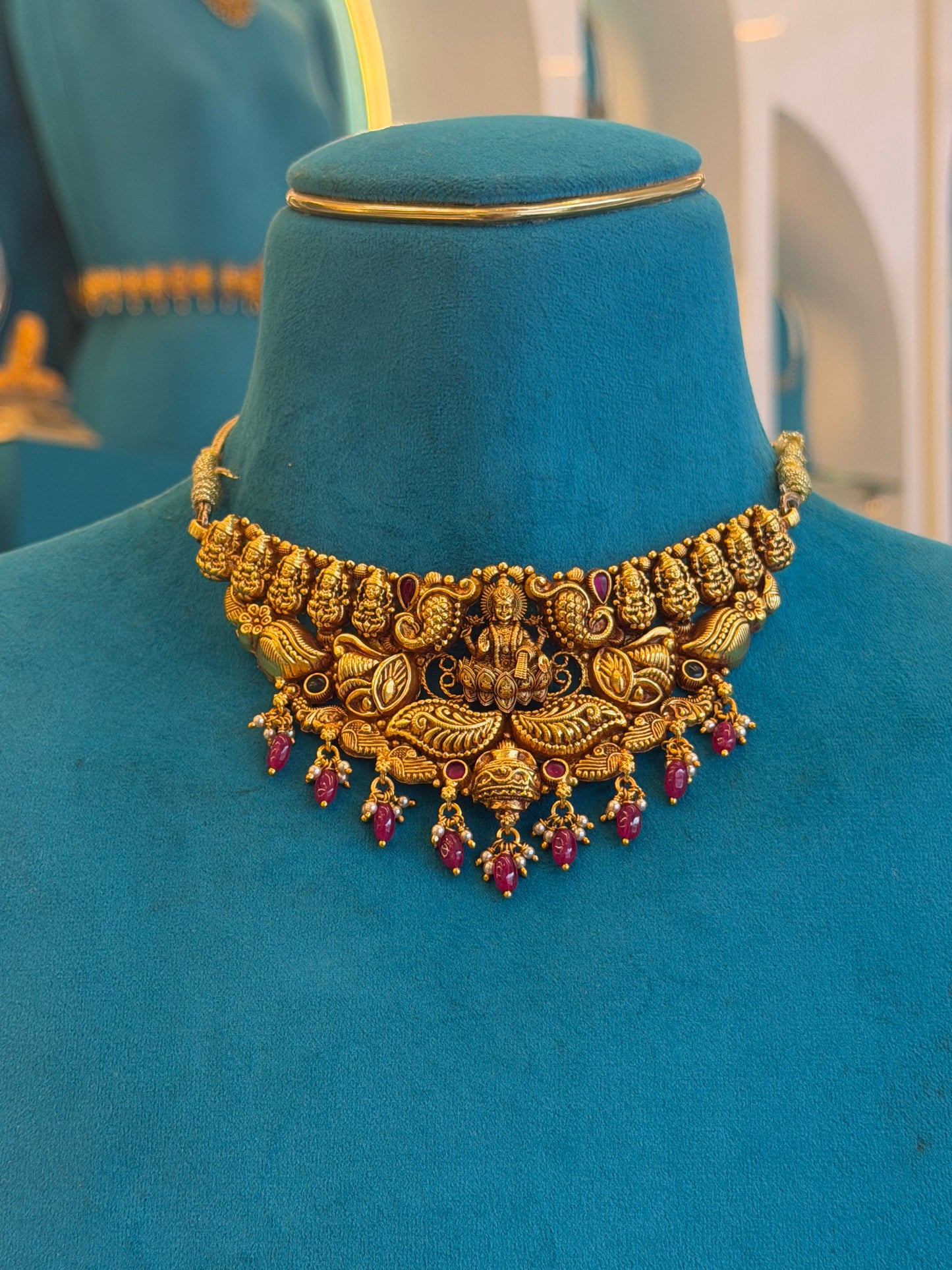 Short Choker in 92.5 Silver Gold Polish (9848)