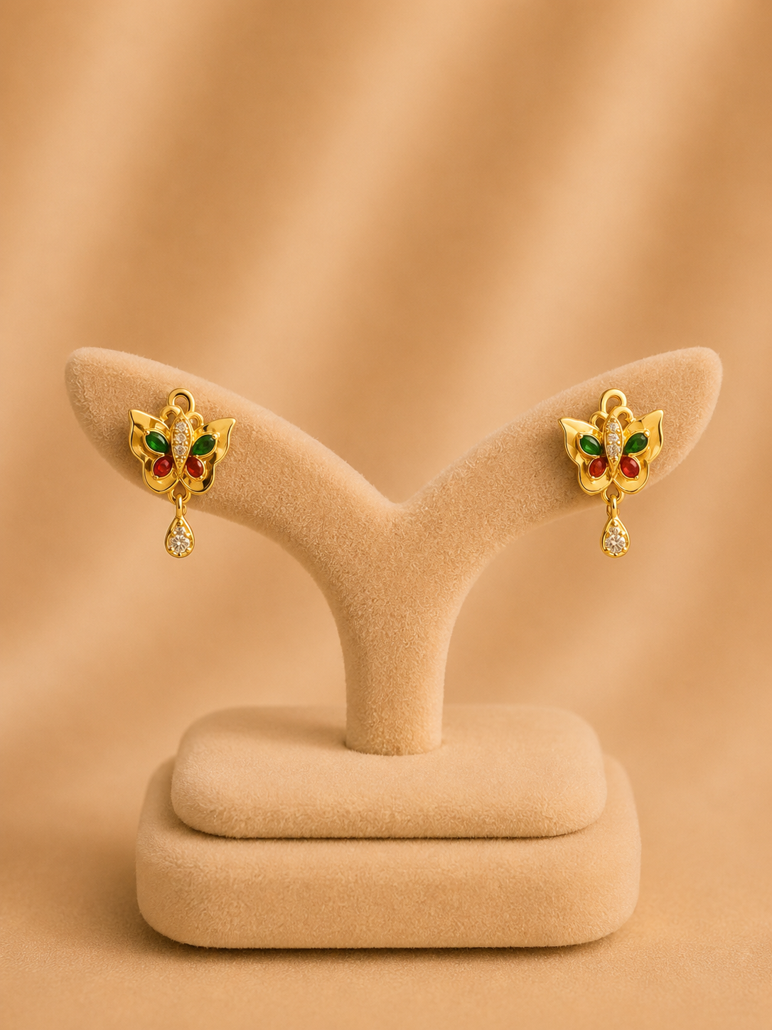 EARINGS/TOPS 92.5 SILVER GOLD POLISHED (1035)