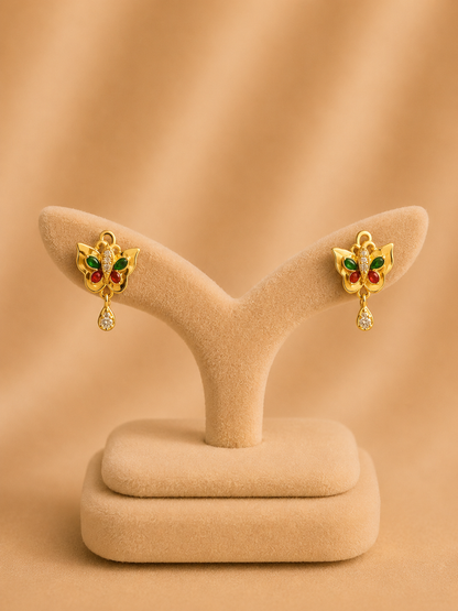 EARINGS/TOPS 92.5 SILVER GOLD POLISHED (1035)