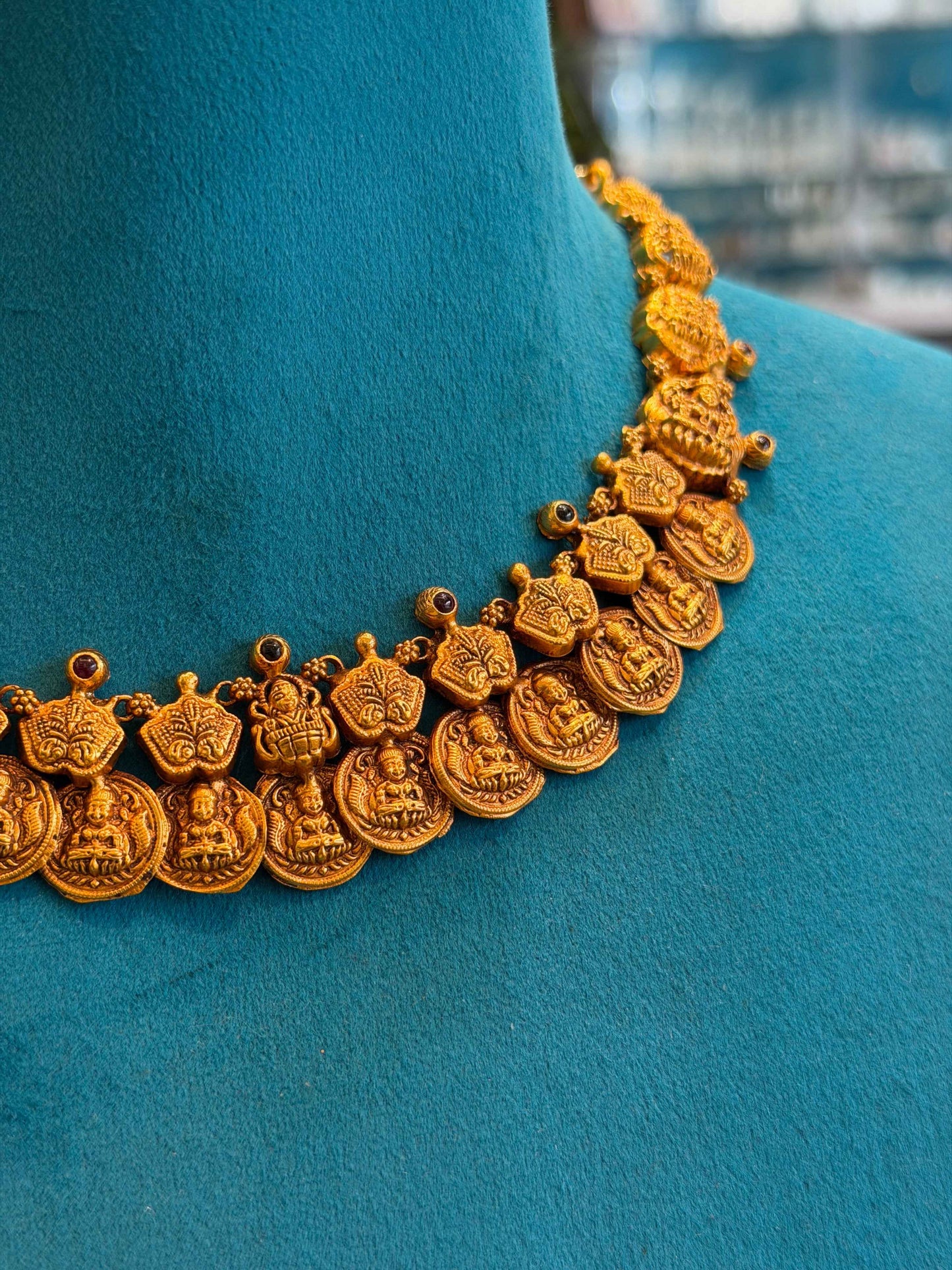 Short Necklace 92.5 Silver Gold Polish Fancy (9792)