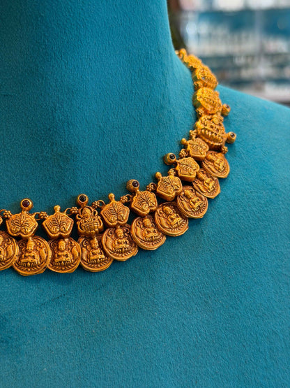 Short Necklace 92.5 Silver Gold Polish Fancy (9792)