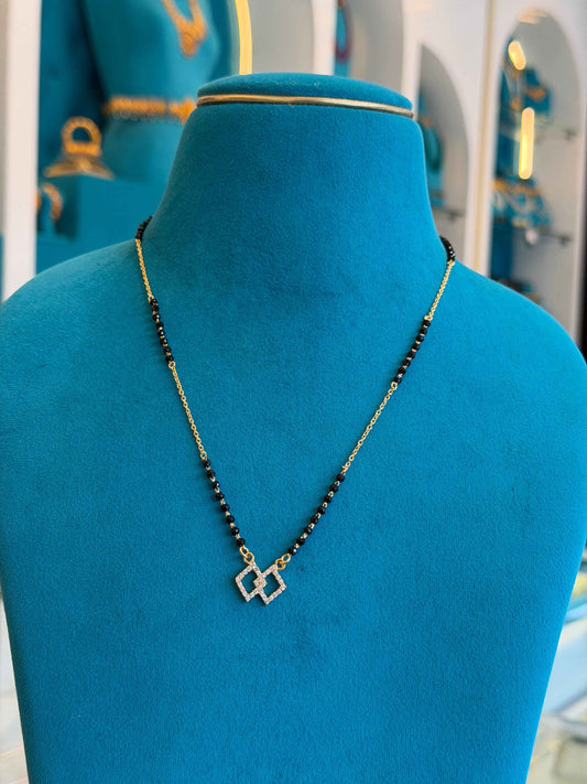 MANGALYA / MANGALSUTAR FANCY CHAIN 92.5 SILVER GOLD POLISHED (4580)