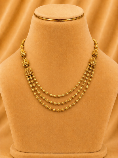 Beads Chain Fancy in 92.5 Silver Gold Polished(6778)