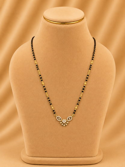 MANGALYA / MANGALSUTAR FANCY CHAIN 92.5 SILVER GOLD POLISHED (4585)